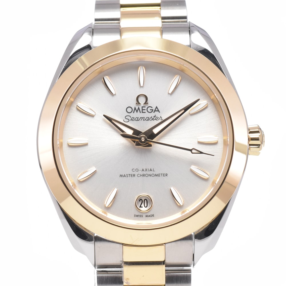 オメガ OMEGA 220.20.30.20.02.001 シーマスター アクアテラ シルバー 自動巻き レディース 極美品 箱・保証書付き 腕時計 M#151173