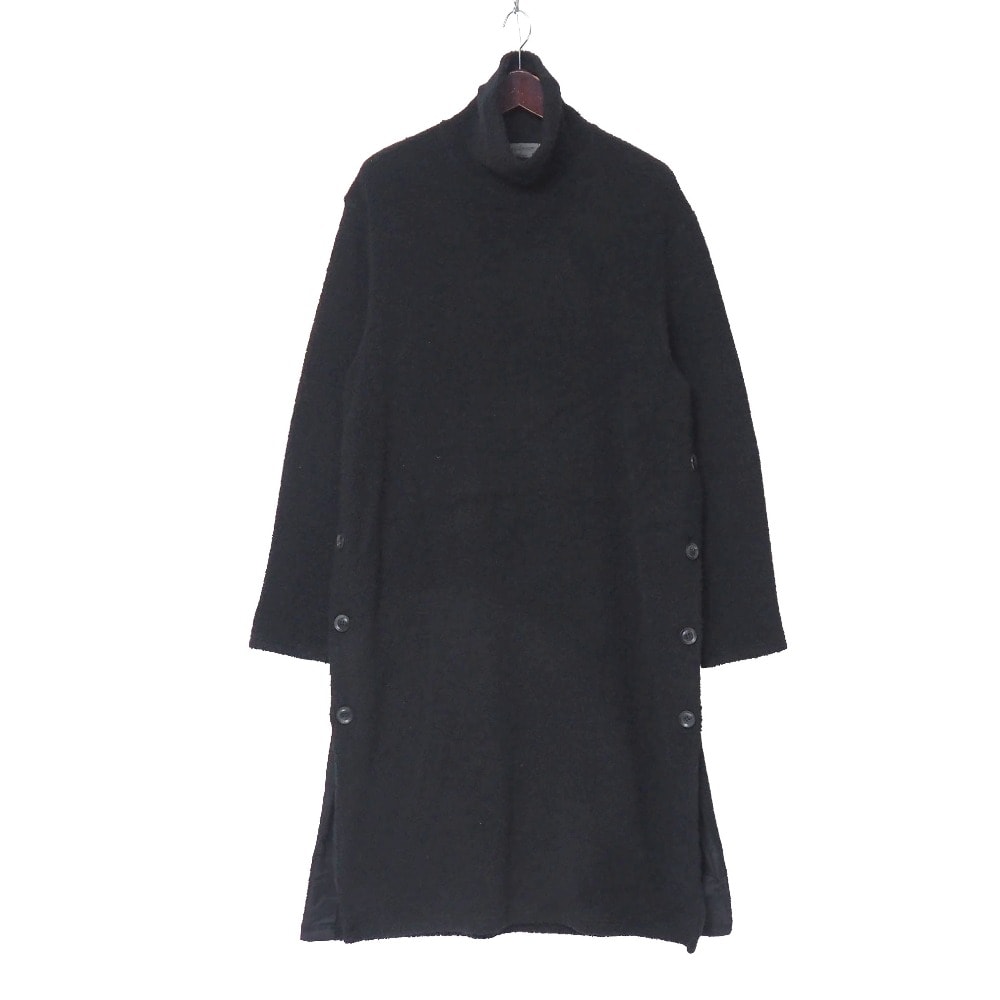 Yohji Yamamoto POUR HOMME ヨウジヤマモトプールオム ニット サイズ3 サイドボタン パイルニット ハイネック ロングセーター ブランド古着【中古】20260211/RA7787