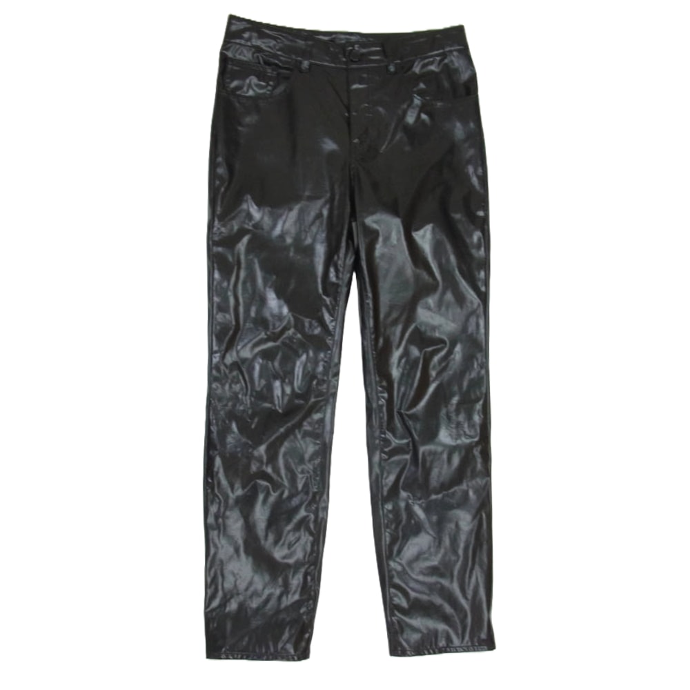 MAISON MARGIELA メゾンマルジェラ パンツ 20SS S52LA0124 MM6 エムエムシックス スリム ストレート コーティング パンツ ブラック系 38【中古】
