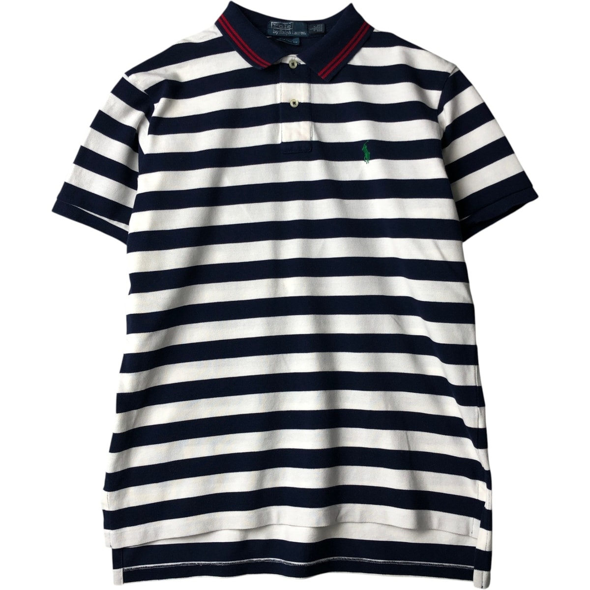 古着 ラルフローレン Ralph Lauren POLO by Ralph Lauren CUSTOM FIT ボーダー柄 半袖 ボーダー ポロシャツ メンズL相当/eaa644625