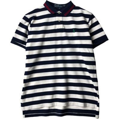 古着 ラルフローレン Ralph Lauren POLO by Ralph Lauren CUSTOM FIT ボーダー柄 半袖 ボーダー ポロシャツ メンズL相当/eaa644625
