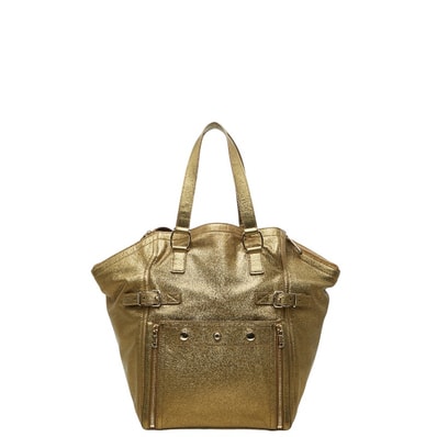 サンローラン リヴゴーシュ ダウンタウン トートバッグ 175884 ゴールド レザー レディース SAINT LAURENT 中古