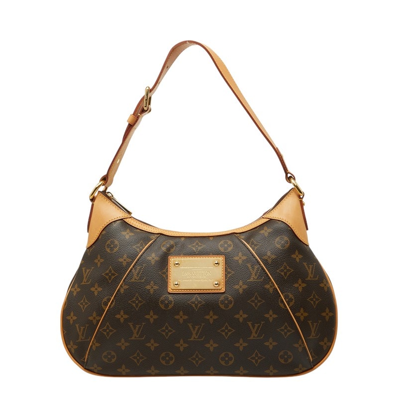 ルイ ヴィトン モノグラム テムズGM ワンショルダーバッグ ハンドバッグ M56383 ブラウン PVC レザー レディース LOUIS VUITTON 中古