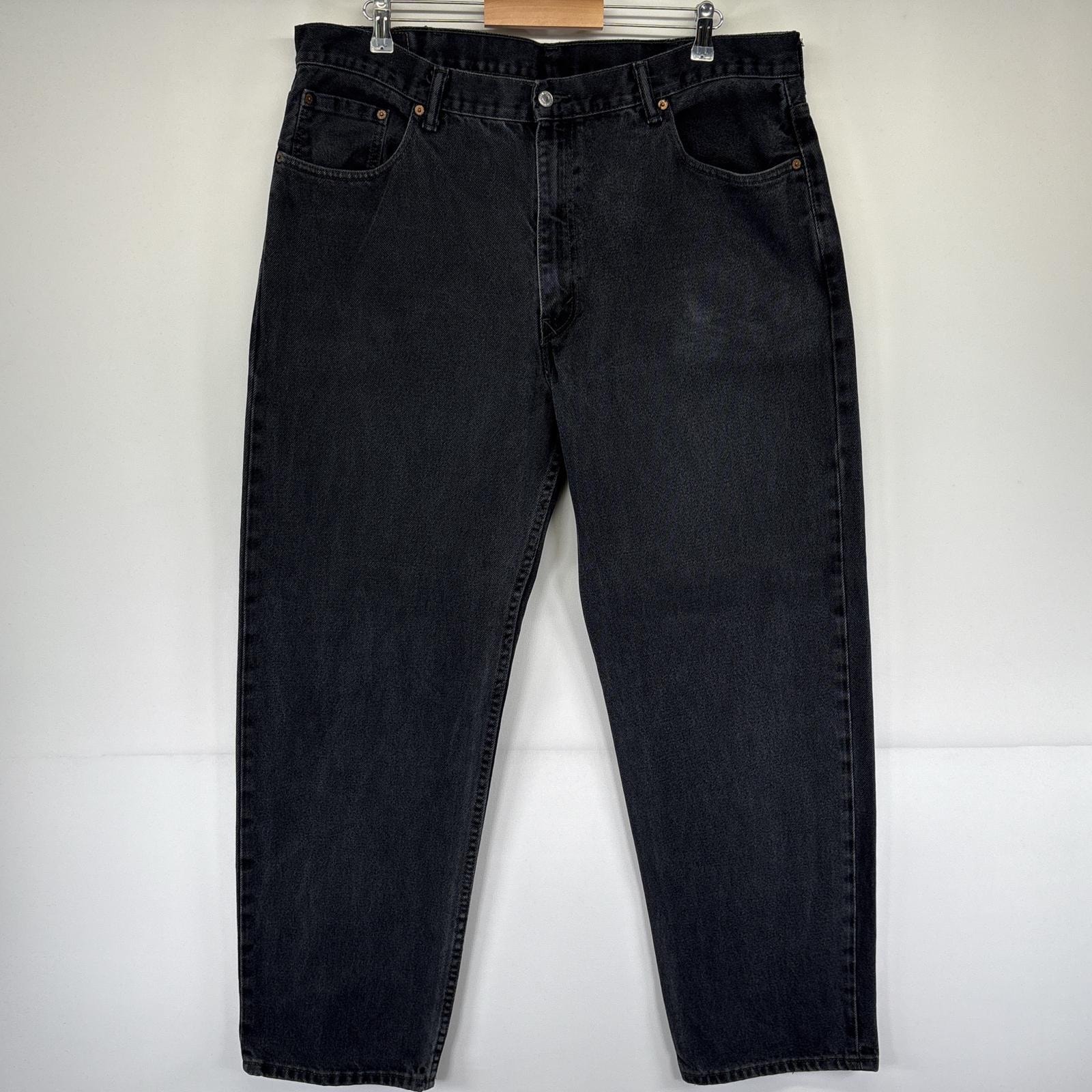 古着 リーバイス Levi's デニムパンツ 550 テーパード ジーンズ ジーパン 5ポケット 長ズボン 大きいサイズ w42 L32  ブラック メンズ