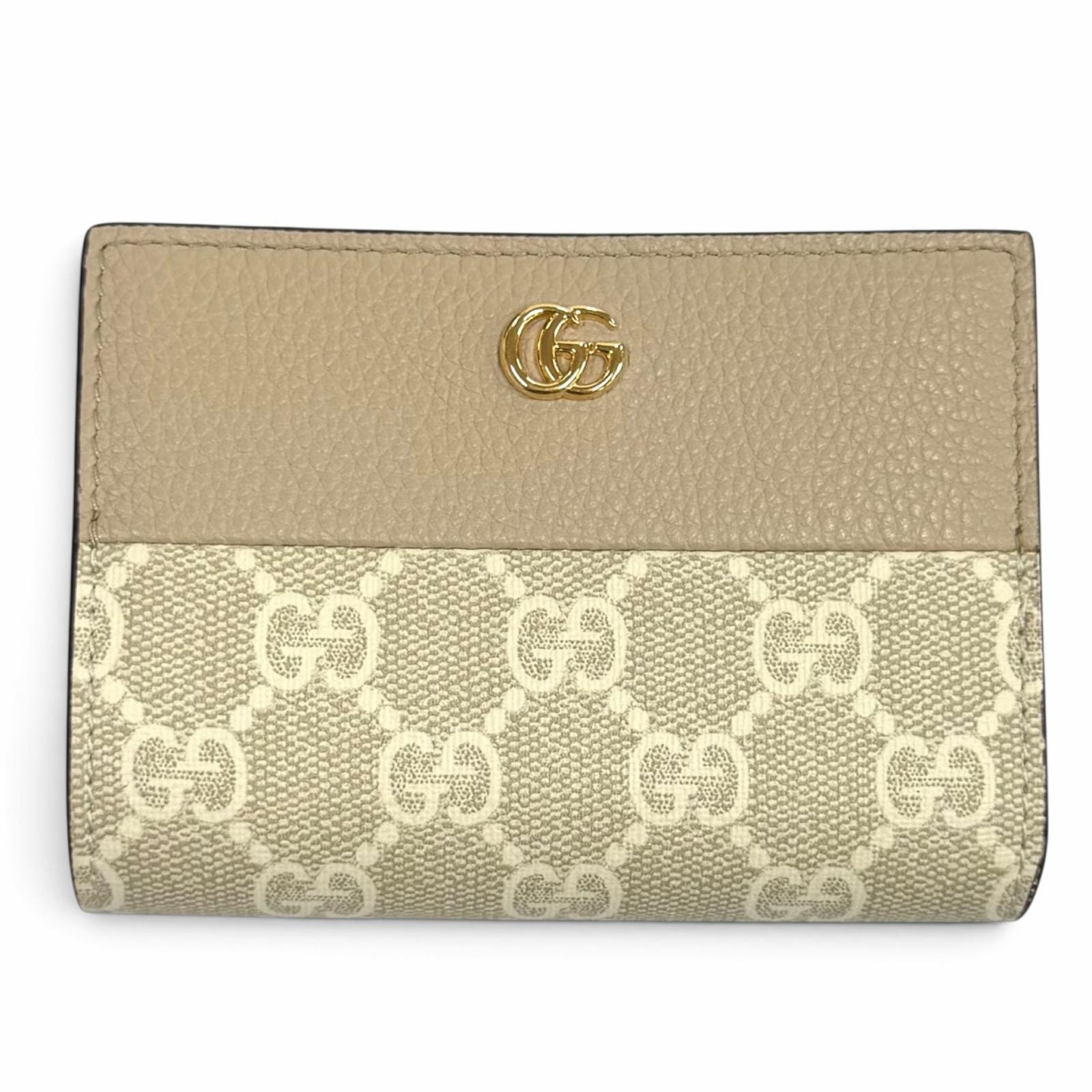 未使用品 グッチ 財布 ダブルG バイカラー スモールウォレット 841360