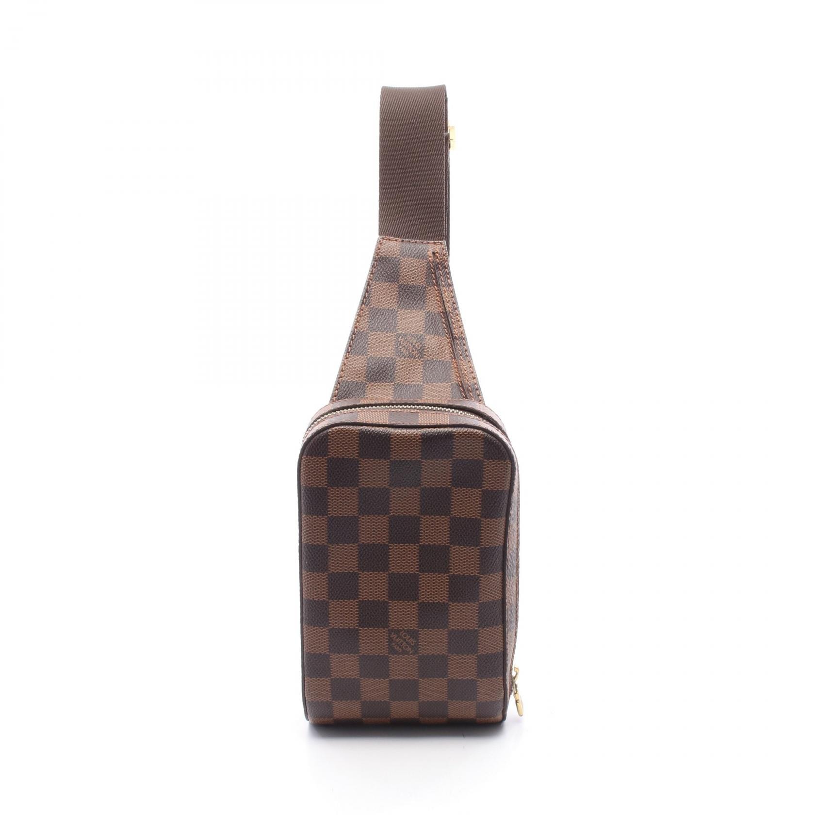 ルイ・ヴィトン LOUIS VUITTON ジェロニモス ウエストバッグ ボディバッグ バッグ PVCコーティングキャンバス ダミエ エベヌ メンズ レディース ブラウン系 N51994 【中古】