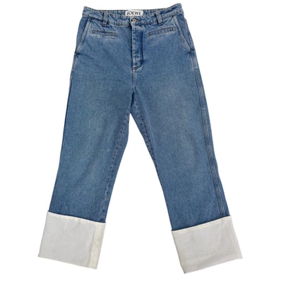 良品 ロエベ パンツ インディゴ メンズ 46 H2272440IB