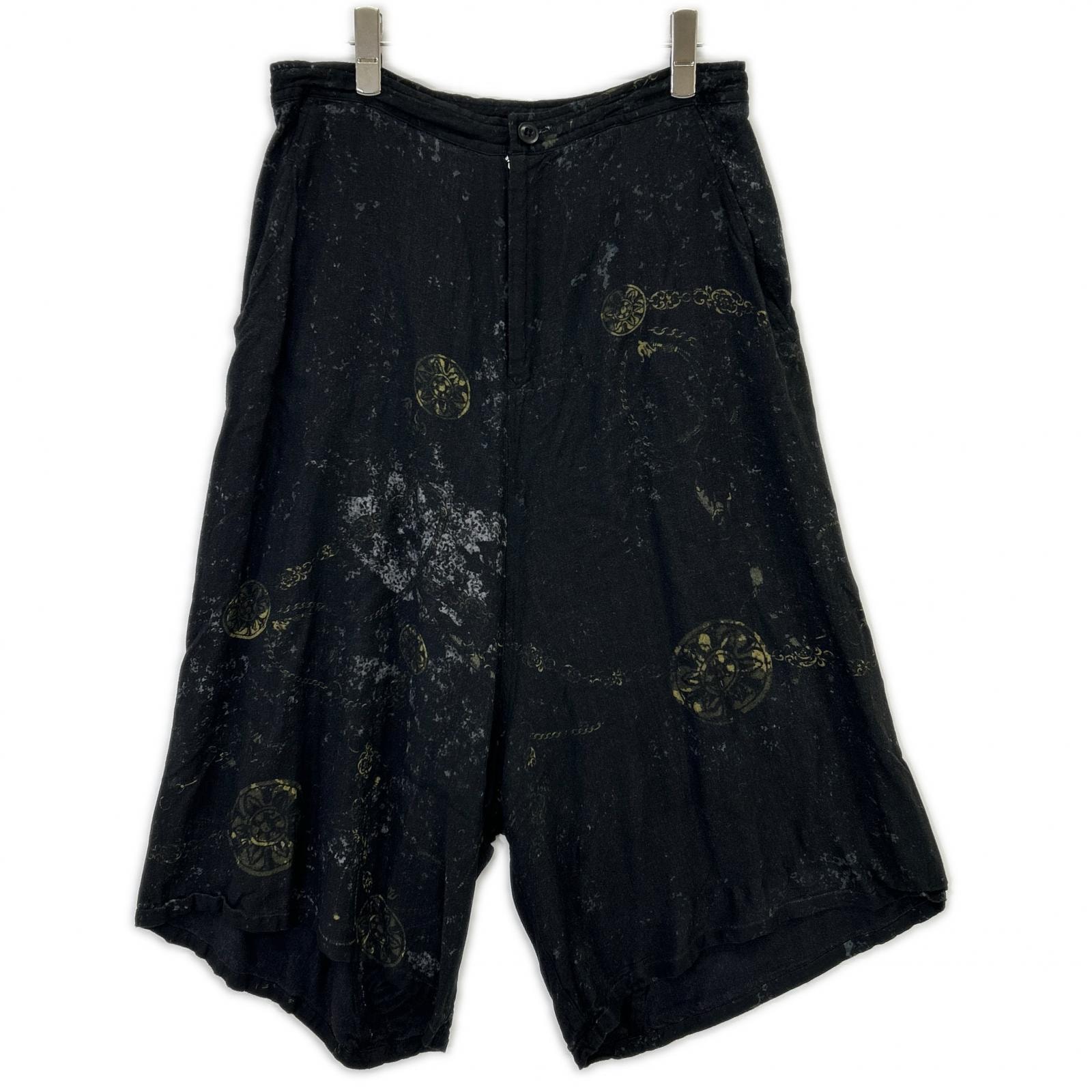 ワイズ ブラック YJ-P20-206 総柄パンツ 1