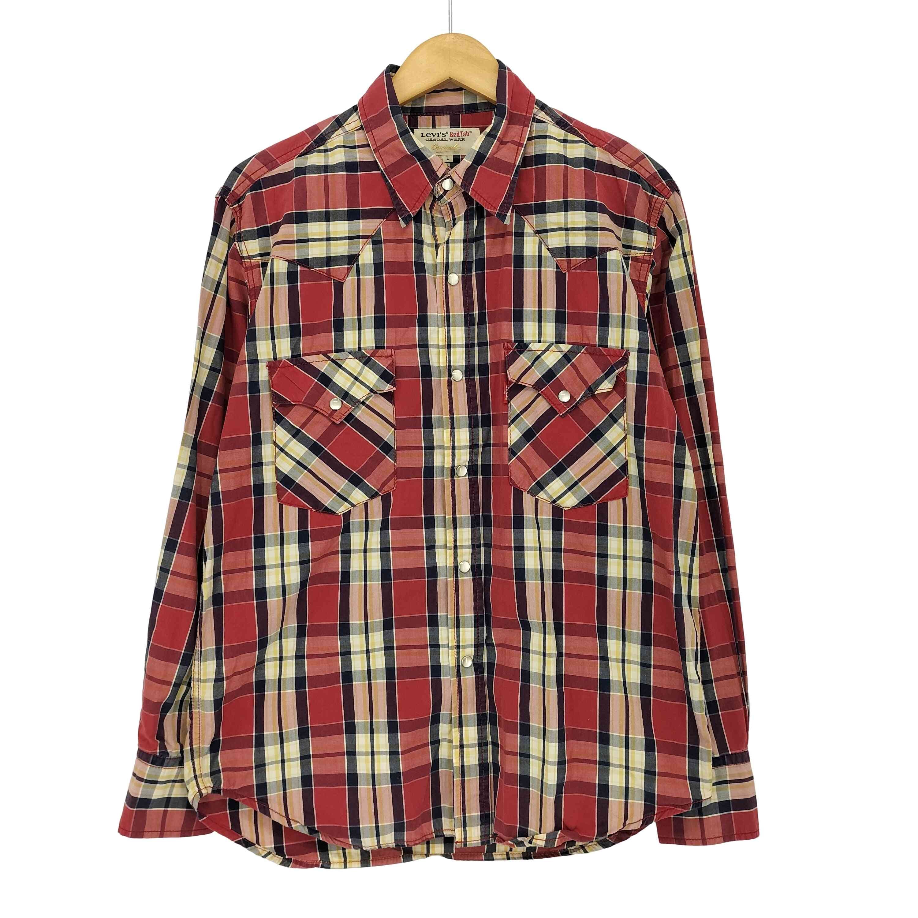 RED TAB スナップボタン L/S チェック柄 ウエスタンシャツ【1140365144557】