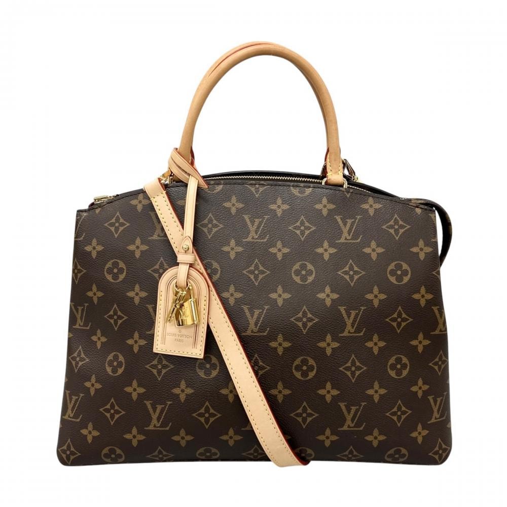LOUIS VUITTON ルイヴィトン ハンドバッグ グランパレMM 2WAY 斜め掛け M45898 モノグラムキャンバス    ブラウン 茶 ゴールド金具 レディース 美品【中古品】
