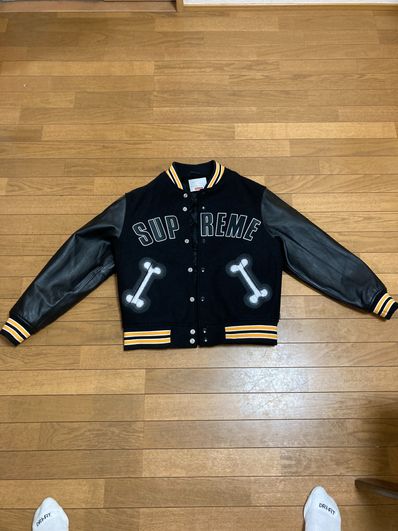 Supreme Bone Varsity Jacket "Black"