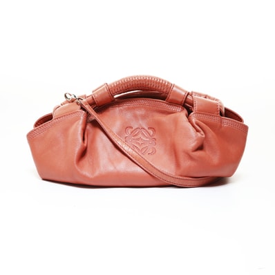 ロエベ LOEWE アナグラム ミニ ナッパアイレ 2way サーモンピンク ショルダーバッグ【中古】