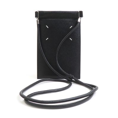 メゾンマルジェラ Maison Margiela ポーチ レザー ブラック ユニセックス【中古】 h31415a