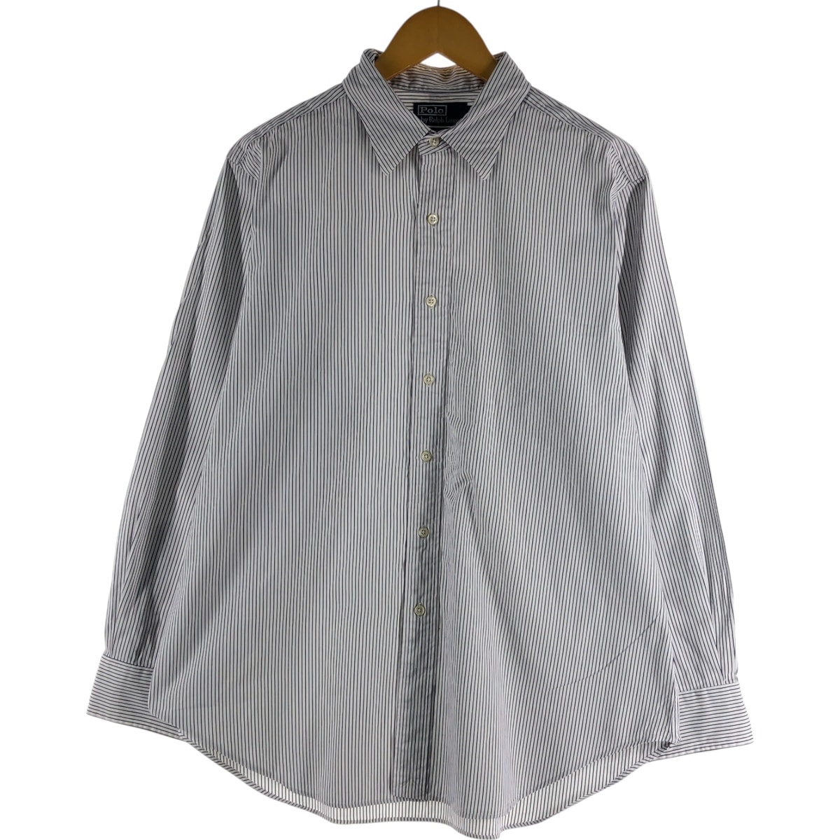 古着 ラルフローレン Ralph Lauren POLO by Ralph Lauren 長袖 コットンストライプシャツ メンズXL相当/eaa537192