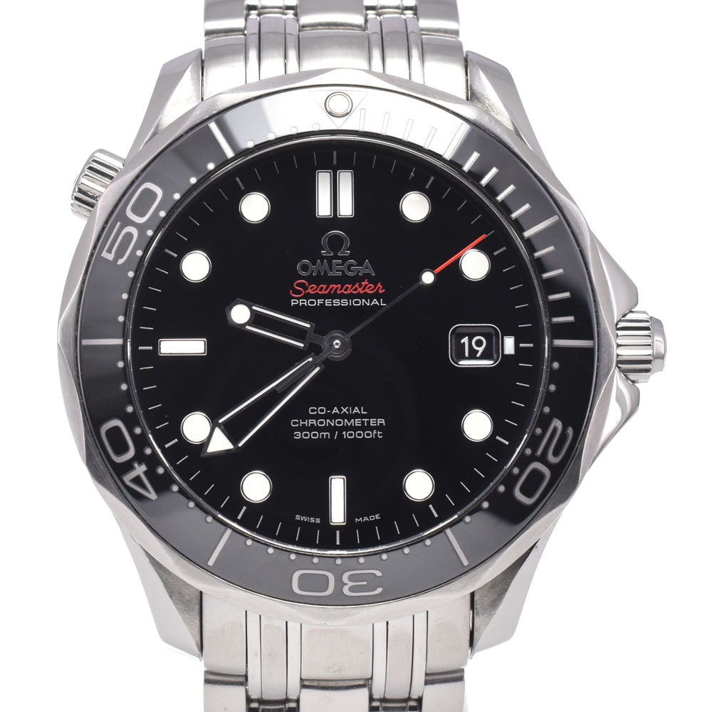 オメガ OMEGA 212.30.41.20.01.003 シーマスター ダイバー クロノメーター CO-AXIAL ブラック 自動巻き メンズ 保証書付き 腕時計 H#150049