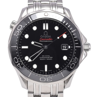 オメガ OMEGA 212.30.41.20.01.003 シーマスター ダイバー クロノメーター CO-AXIAL ブラック 自動巻き メンズ 保証書付き 腕時計 H#150049