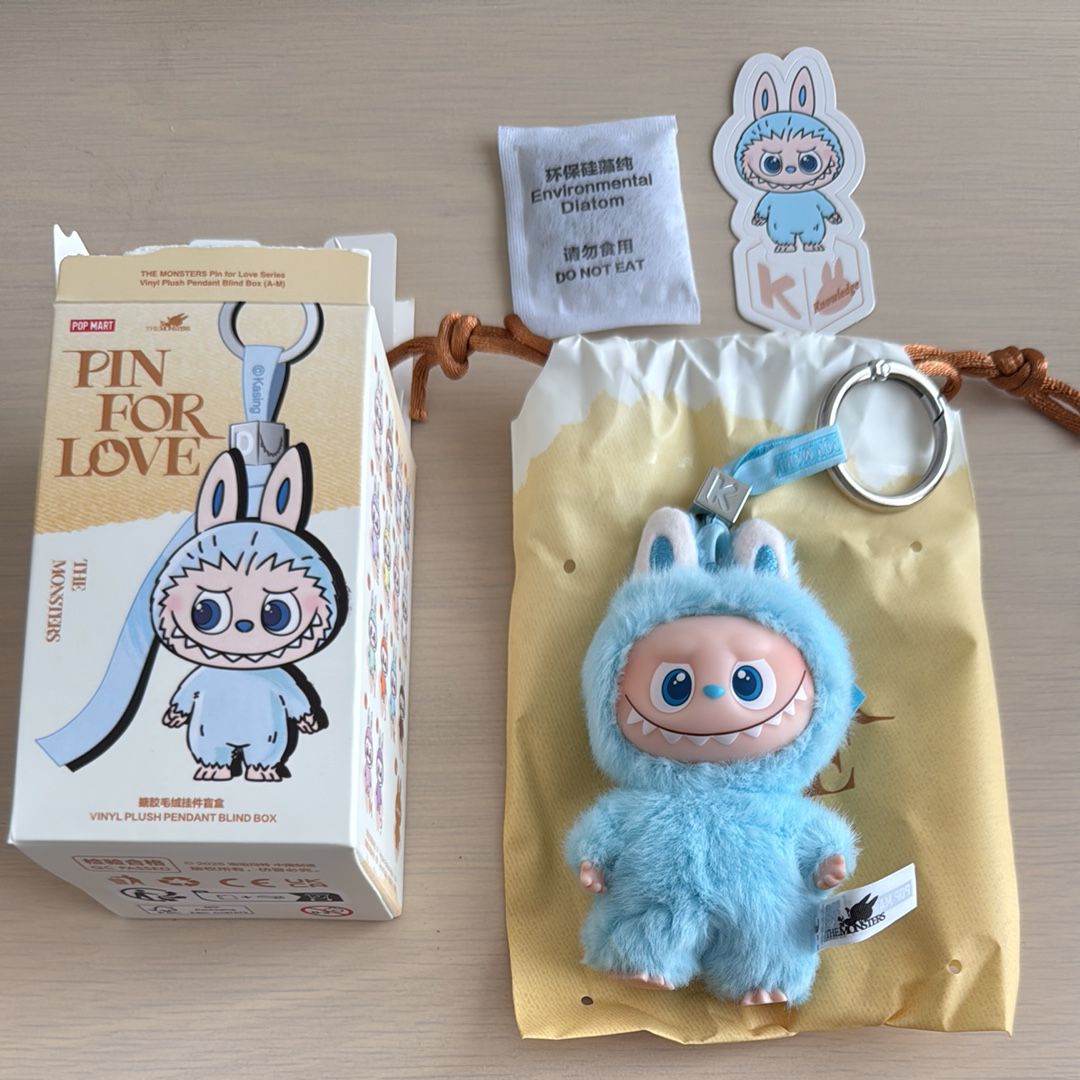 POP MART THE MONSTERS (LABUBU) Pin for Love Series-Vinyl Plush Pendant (A-M) K
