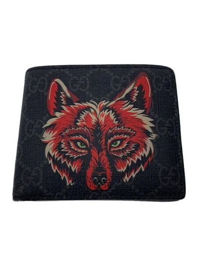 GUCCI Wolf GG Supreme Coin Wallet