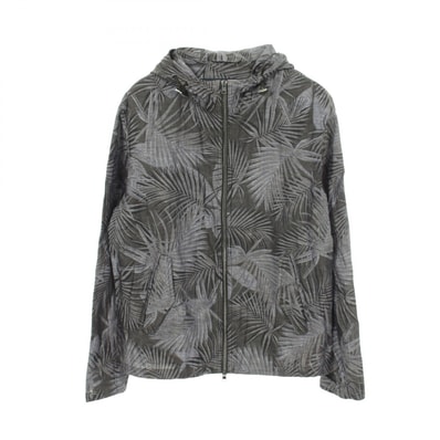 ヘルノ Herno ボタニカル ジップアップパーカー 衣料品 アウター ファブリック コットン メンズ グレー系 / マルチカラー 【中古】