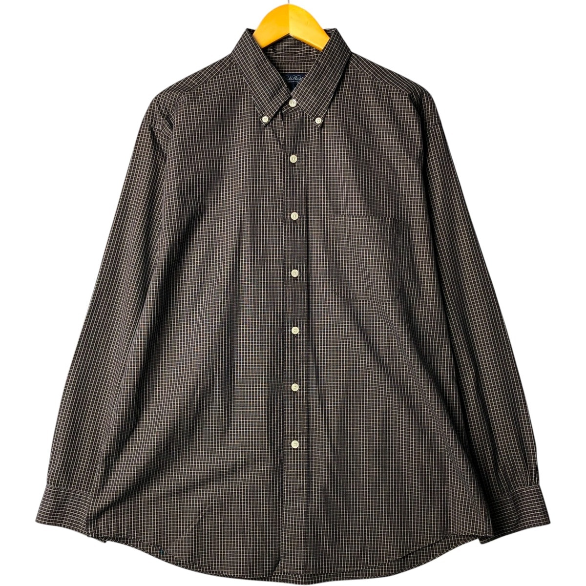 古着 ブルックスブラザーズ Brooks Brothers ESTABLISHED 1818 長袖 ボタンダウンチェックシャツ メンズL相当/eaa570345