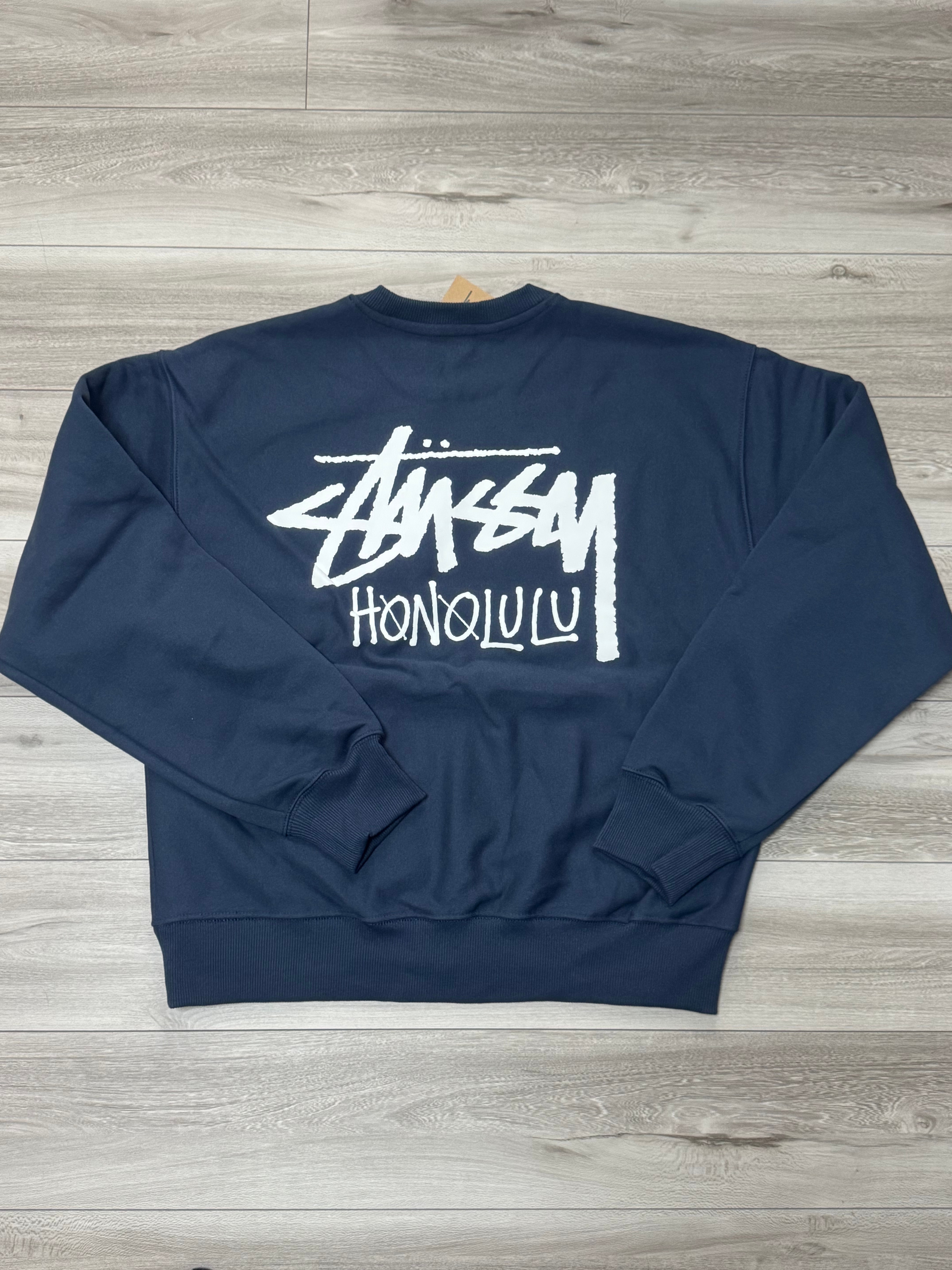STUSSY HONOLULU スウェット トレーナー ネイビー L ステューシー ホノルル