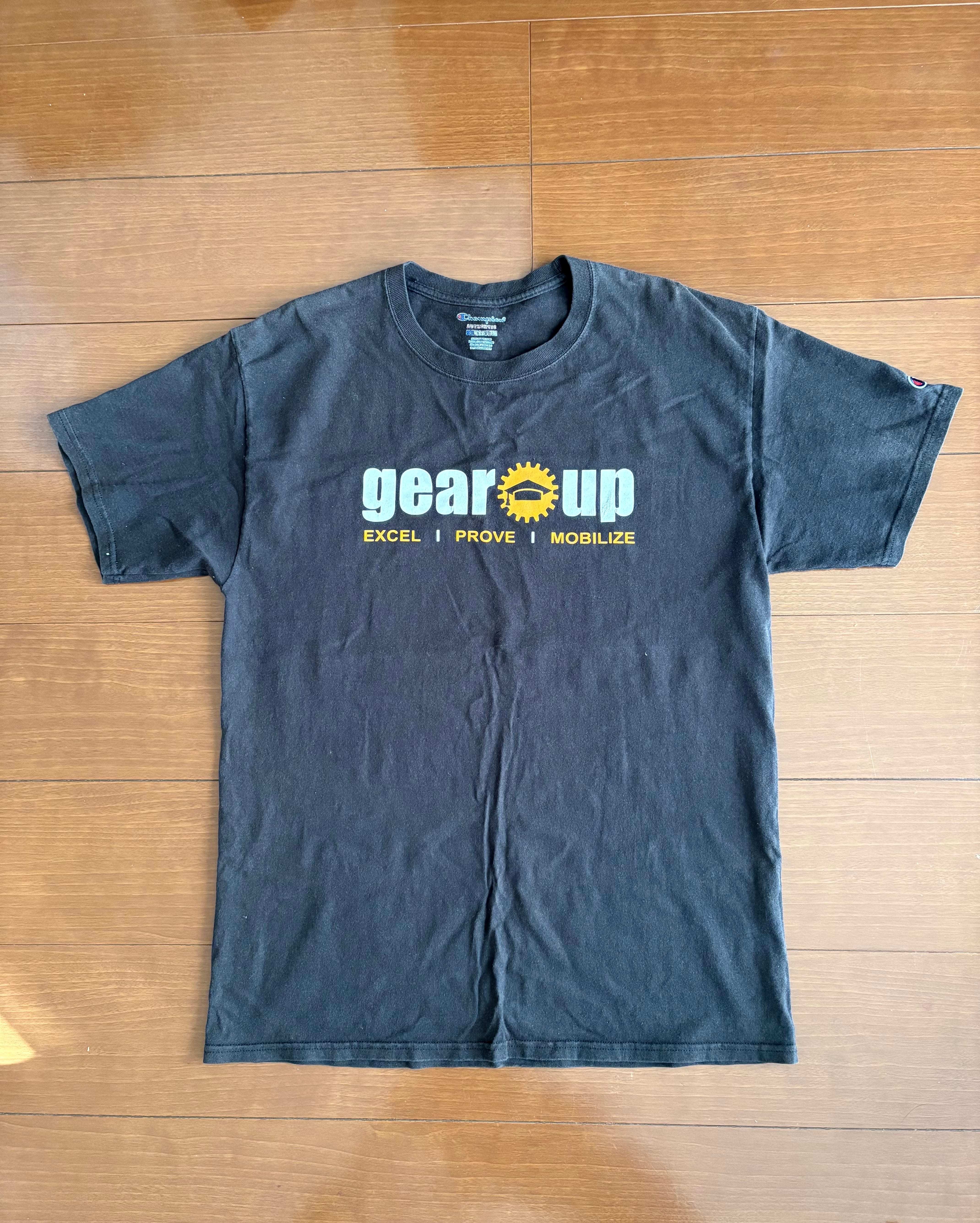 【古着XL】 Champion メッセージロゴTシャツ ゆるだぼ古着