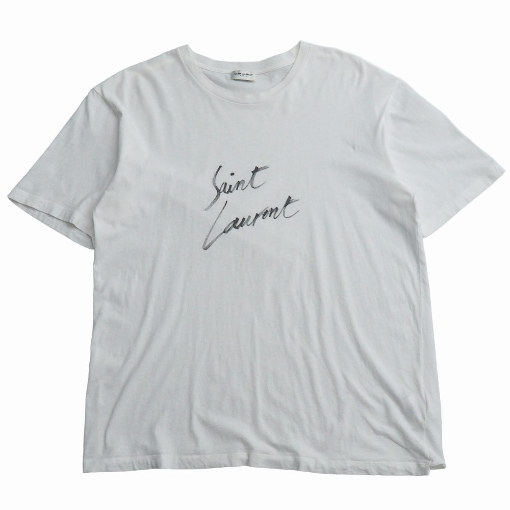 SAINT LAURENT サンローラン 半袖Tシャツ サイズS シグネチャーロゴ プリント イタリア製 ブランド古着【中古】20260319/RA8609