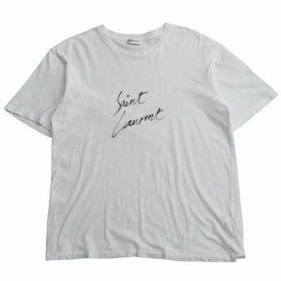 SAINT LAURENT サンローラン 半袖Tシャツ サイズS シグネチャーロゴ プリント イタリア製 ブランド古着【中古】20260319/RA8609