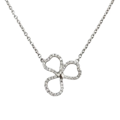 ティファニー ペーパーフラワー オープンフラワー ネックレス Pt950プラチナ ダイヤモンド レディース TIFFANY&Co. 中古