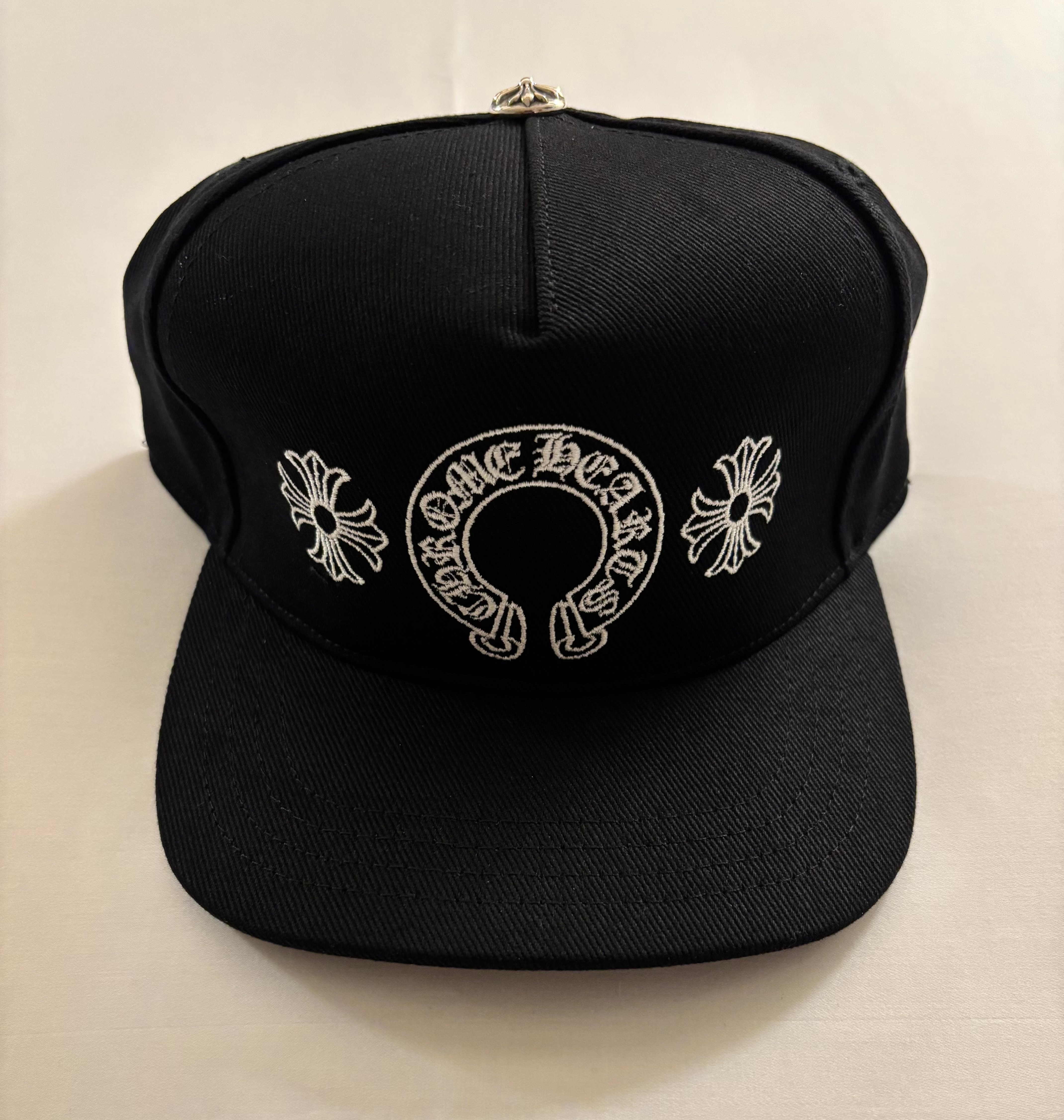 Chrome Hearts Baseball Cap Horseshoe & Cross "Black/White"