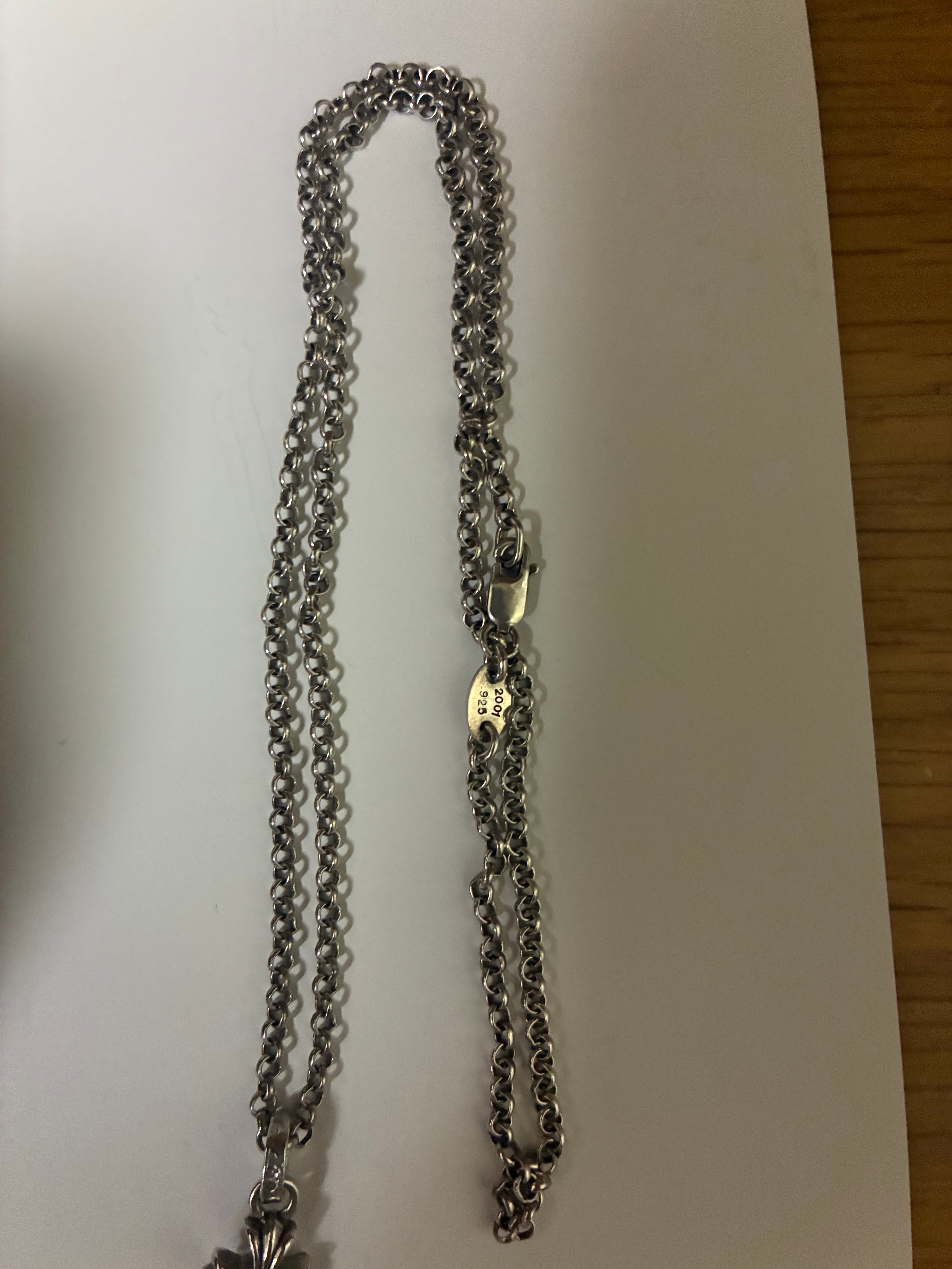 Chrome Hearts Roll Chain Necklace "Silver"