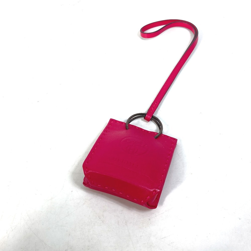 エルメス HERMES サックオランジュ カバン バッグアクセサリー バッグチャーム アニョーミロ Y刻 ローズメキシコ ピンク 美品