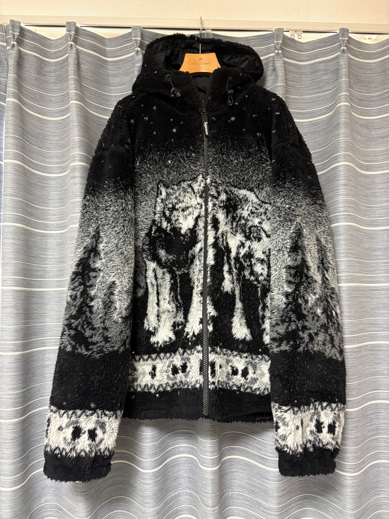 Supreme x B.B. Simon Reversible Hooded Fleece Jacket "Black"
