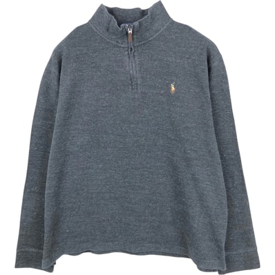 古着 ラルフローレン Ralph Lauren ESTATE RIB ハーフジップスウェットシャツ トレーナー メンズL相当/eaa676287