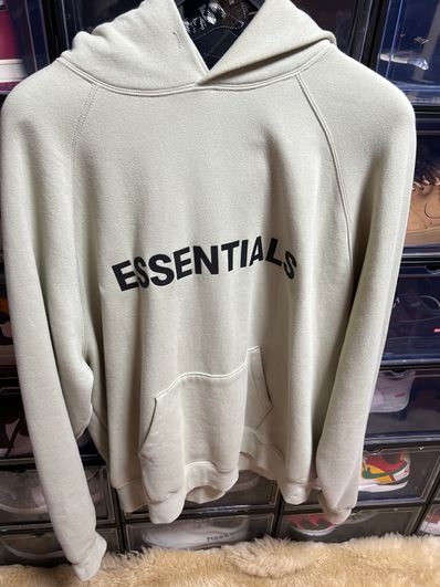 FEAR OF GOD ESSENTIALS 3D Silicon Applique Pullover Hoodie "Alfalfa Sage"