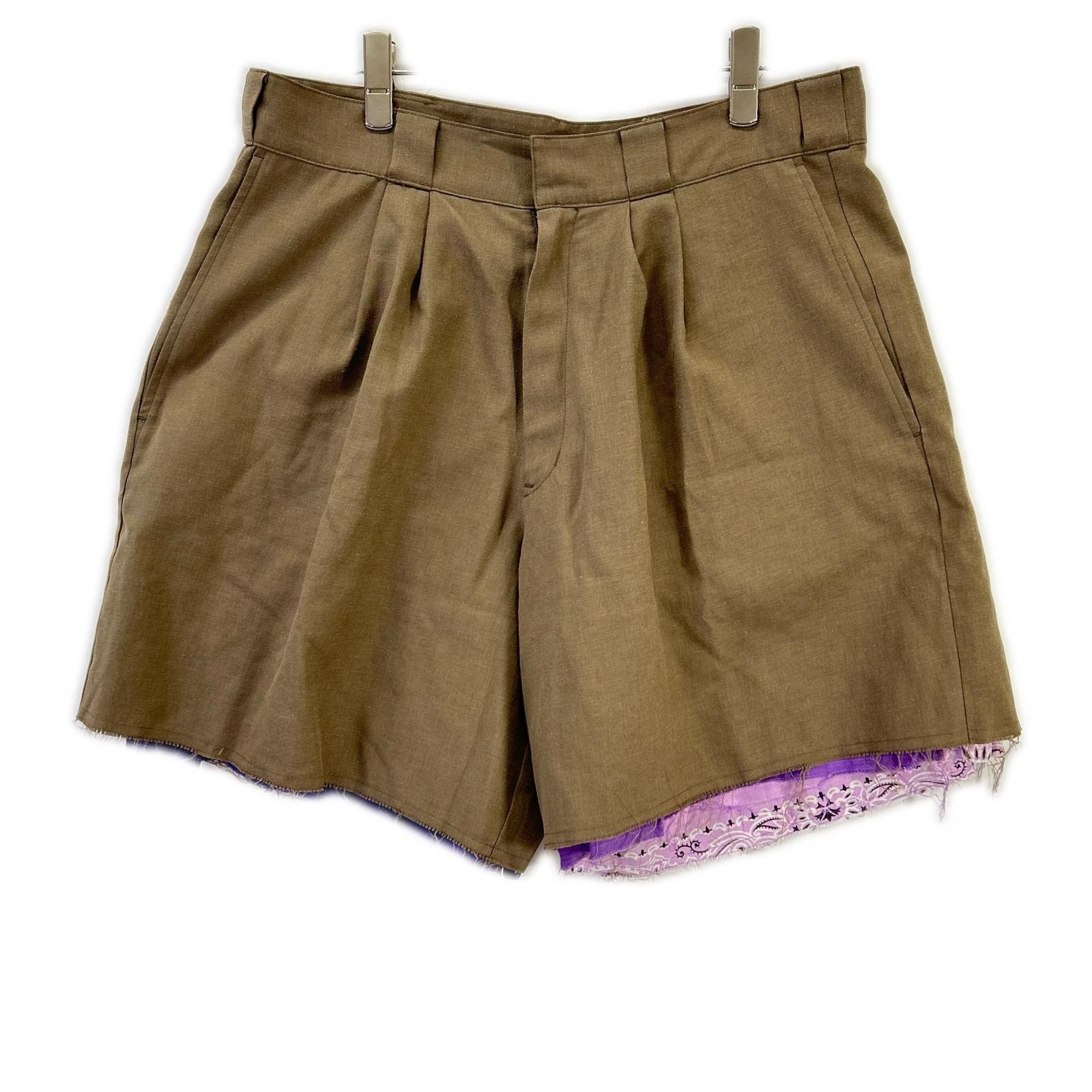 チルドレンオブザディスコーダンス 21年製 COTDPT-352B ブラウン Vintage Bandana Wide Short Pants 3
