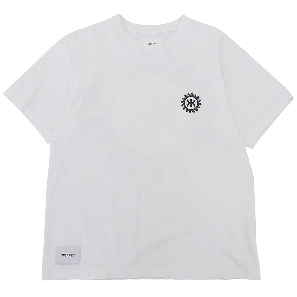 ダブルタップス コットン 半袖 Tシャツ トップス メンズ ホワイト X 01 241ATDTーCSM27 24年 X 01