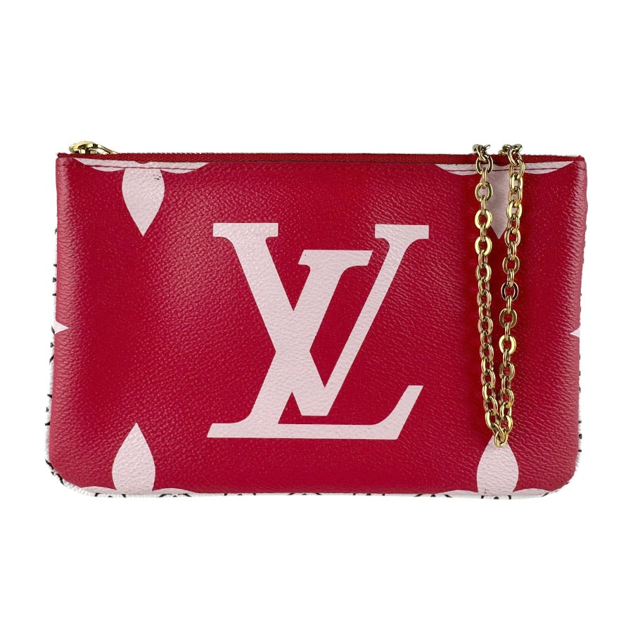 ルイ ヴィトン LOUIS VUITTON ショルダーバッグ モノグラム ジャイアント ポシェット ドゥーブル ジップ/モノグラム ジャイアント レッド/ピンク レディース M67561【中古】 z9618