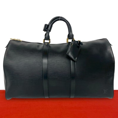LOUIS VUITTON ルイヴィトン キーポル エピ レザー ボストンバッグ ブラック
483-4