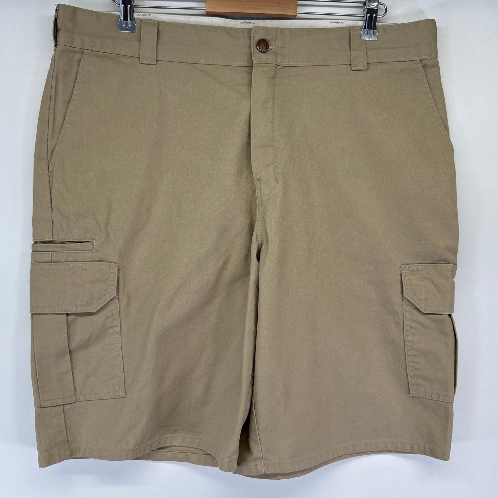 古着 ディッキーズ Dickies ショートパンツ ワーク カーゴ ハーフ 半ズボン 短パン ワンポイントロゴ w38  ベージュ メンズ