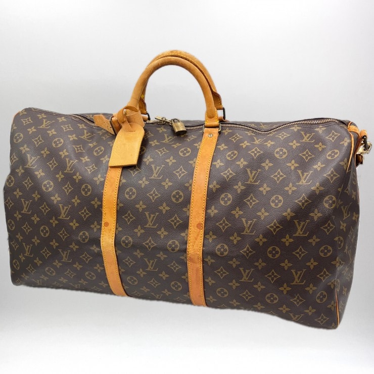 LOUIS VUITTON(ルイヴィトン)キーポル60 モノグラム ヴィンテージ ボストンバッグ 2WAY ショルダーバッグ ブラウン 旅行鞄 M41422【中古】