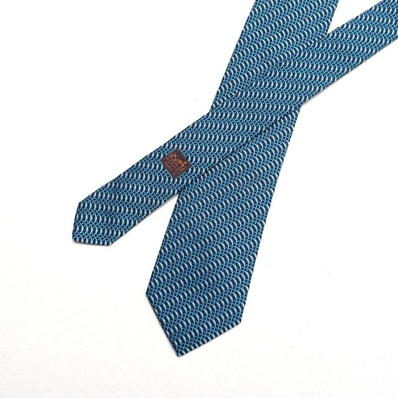 ■美品■HERMES エルメス ネクタイ シルクネクタイ ジャガードタイ 幅8cm 総柄【おすすめ】 フランス製 ブランド古着【中古】20250310/RA3273