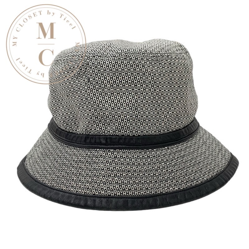 エルメス HERMES 帽子 バケットハット ウール ブラック