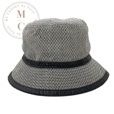 エルメス HERMES 帽子 バケットハット ウール ブラック