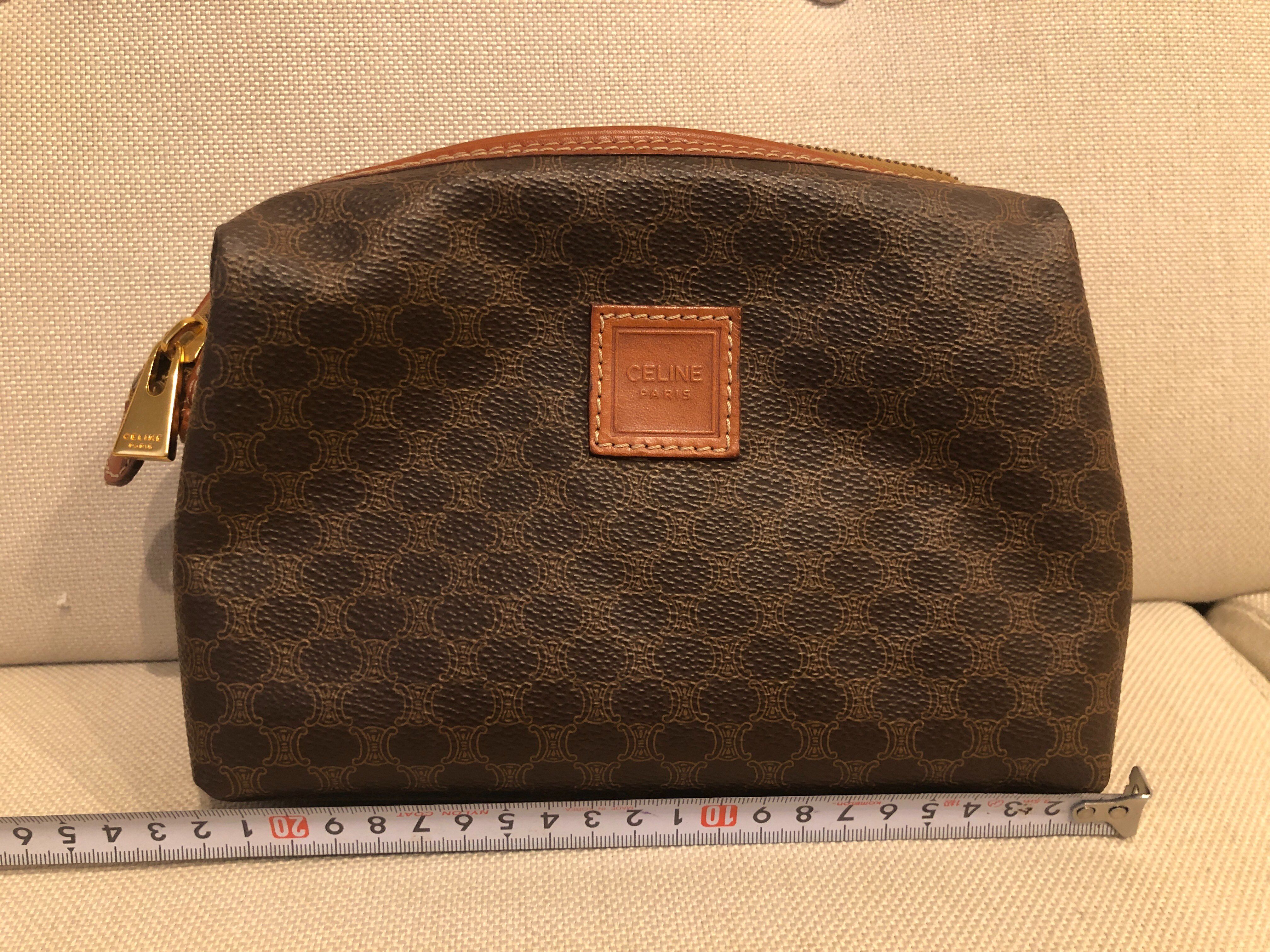 【希少 極美品】CELINE セリーヌ ポーチ マカダム PVC×レザー