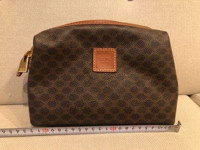 【希少 極美品】CELINE セリーヌ ポーチ マカダム PVC×レザー