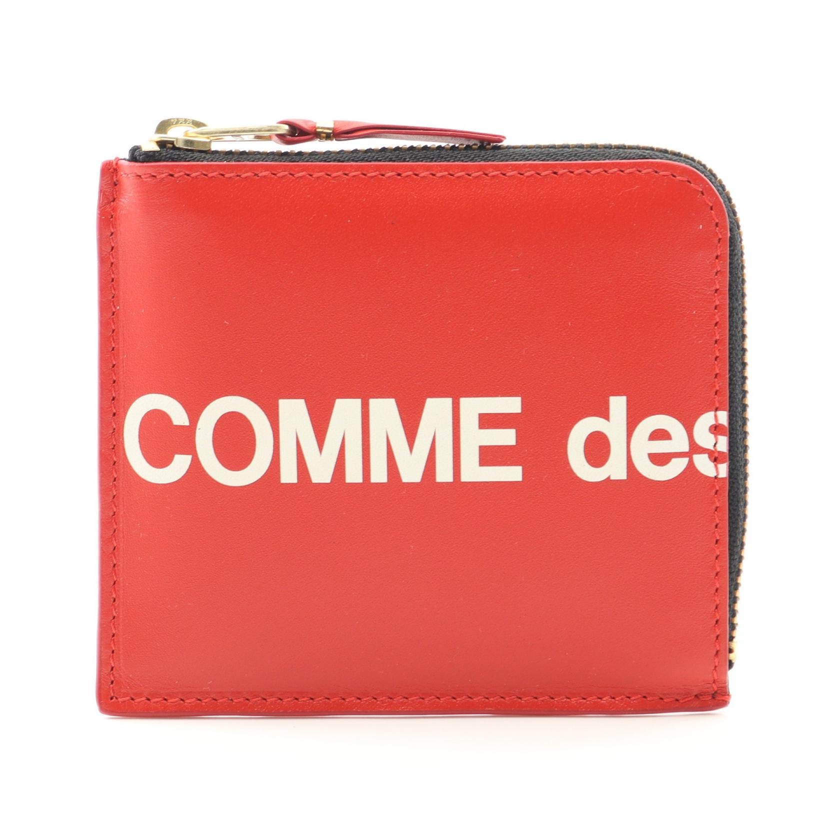 コムデギャルソン COMME des GARCONS HUGE LOGO コインケース 財布 レザー メンズ レディース レッド系 SA3100HL 【新品】