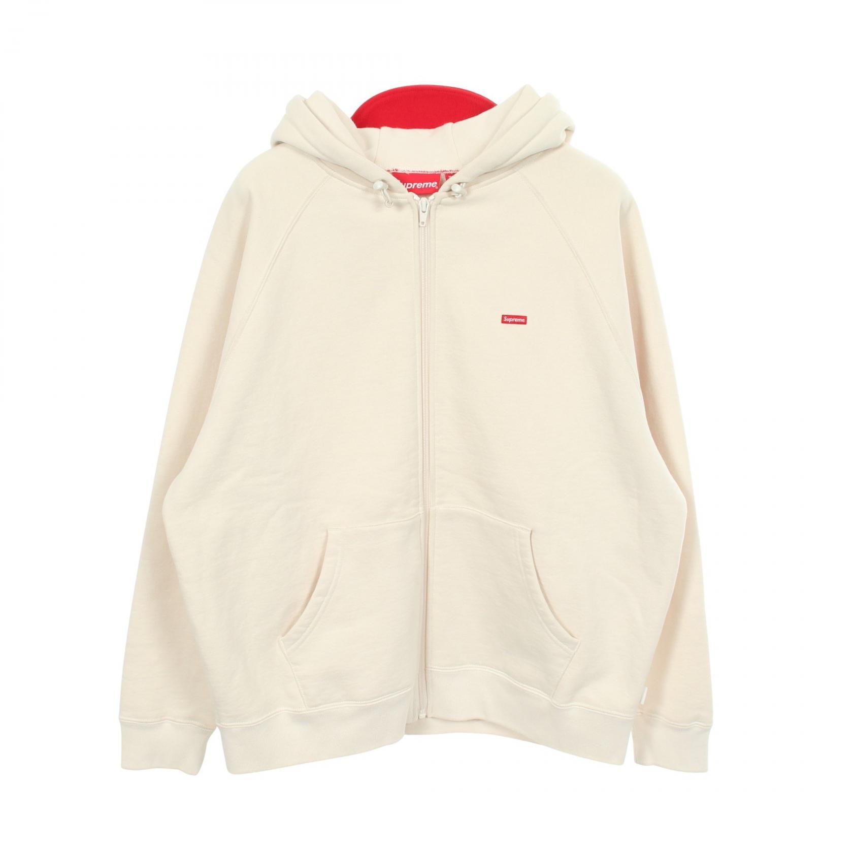 シュプリーム Supreme Brim Zip Up Hooded Sweatshirt 裏起毛 パーカー 衣料品 トップス コットン メンズ アイボリー系 / レッド系 【中古】