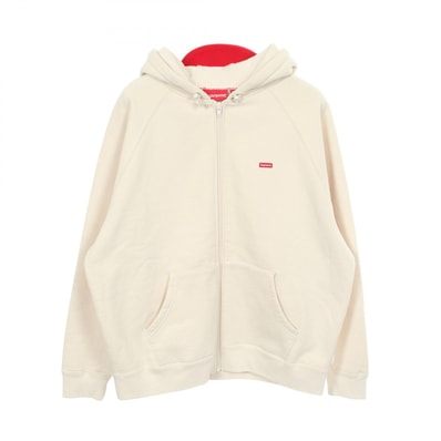 シュプリーム Supreme Brim Zip Up Hooded Sweatshirt 裏起毛 パーカー 衣料品 トップス コットン メンズ アイボリー系 / レッド系 【中古】