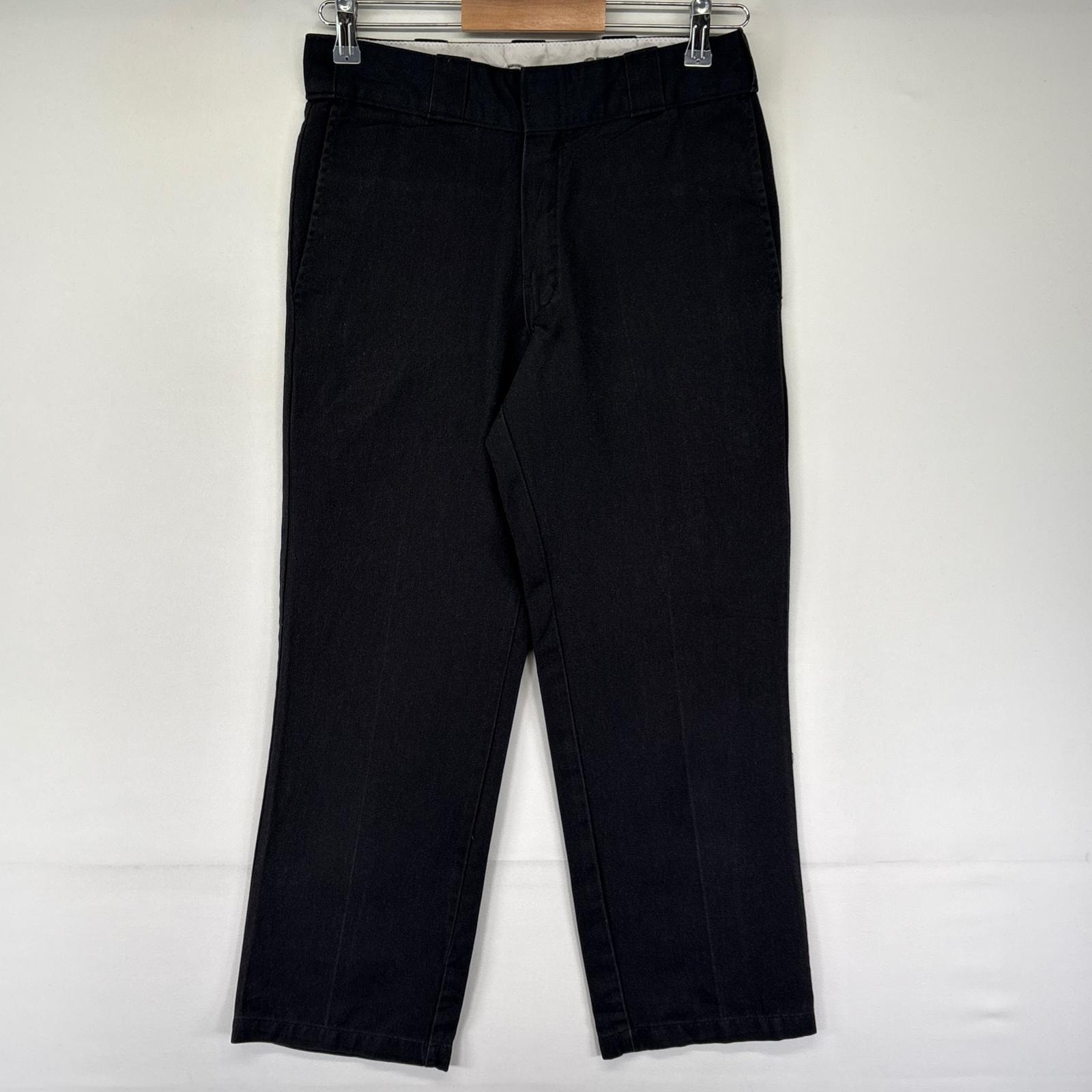 古着 ディッキーズ Dickies パンツ 874 ワークパンツ チノパン センタープレス ジップフライ W30 L29 ブラック系 メンズ